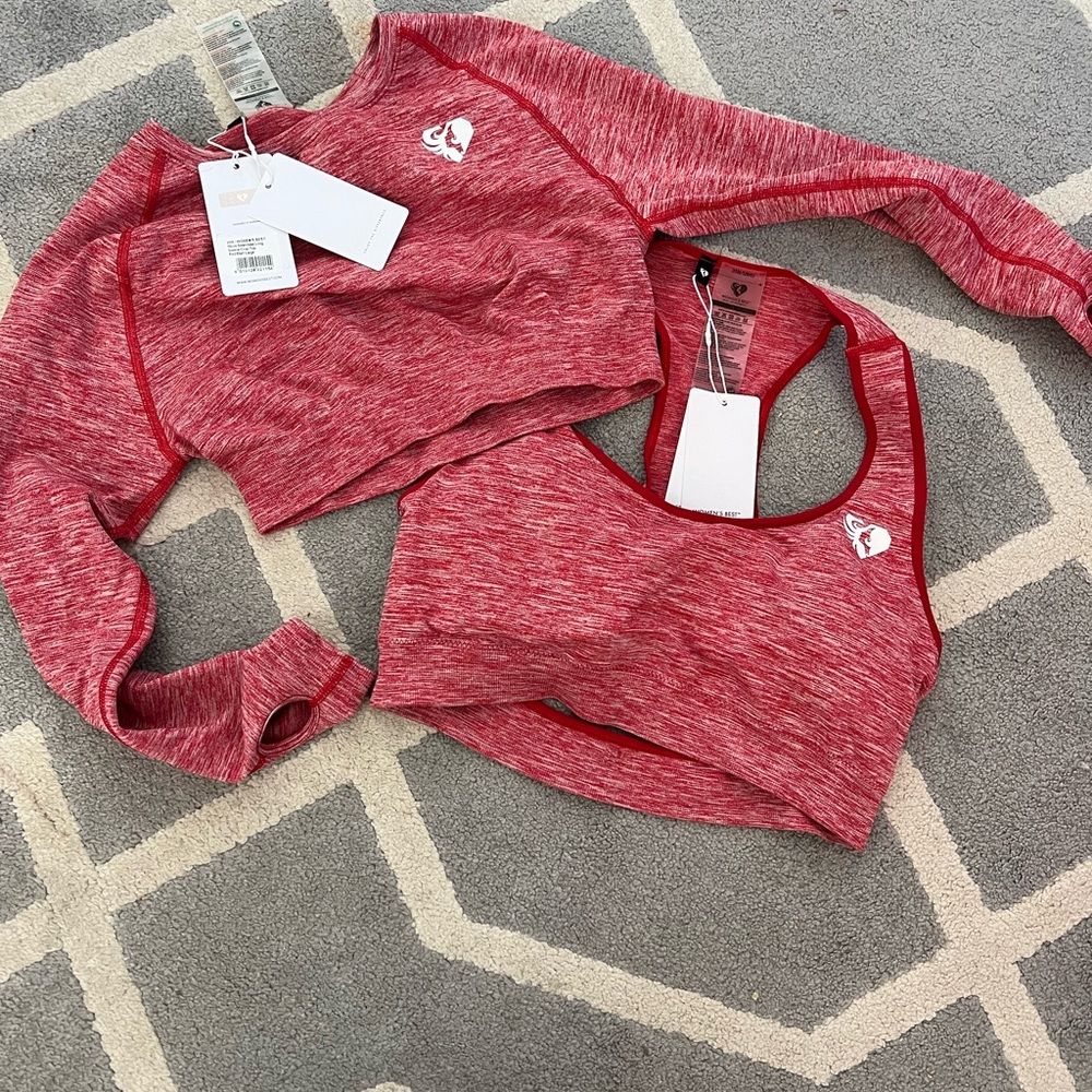 Sport bra with crop top